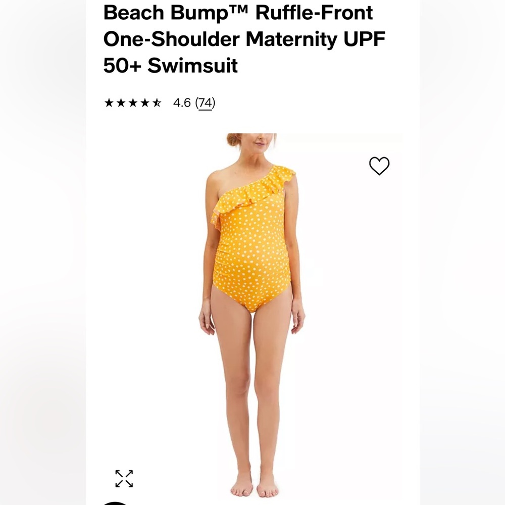Beach Bump One-Shoulder Maternity Swimsuit